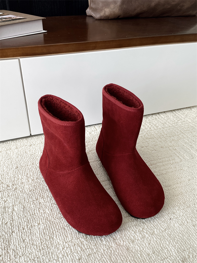 Genuine Leather Chelsea Boots Retro Martin Boots Women 2024 Winter New Korean Style Sleeve Ankle Boots - Image 2