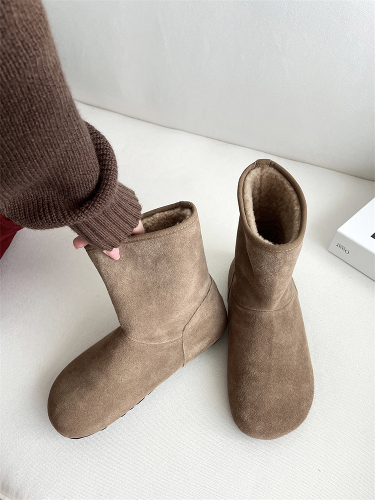 Genuine Leather Chelsea Boots Retro Martin Boots Women 2024 Winter New Korean Style Sleeve Ankle Boots - Image 3